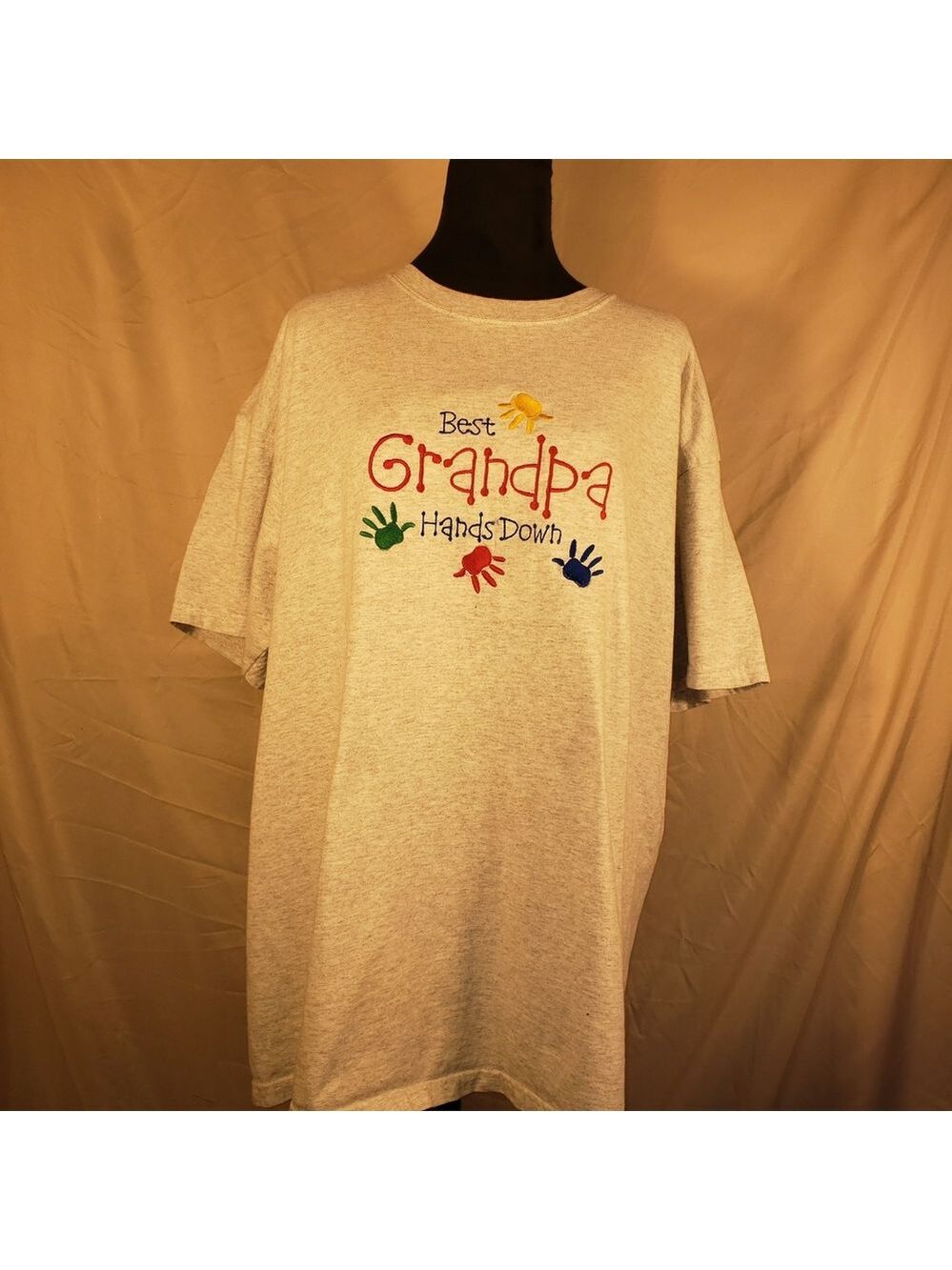 Gray 'Best Grandpa Hands Down' T-Shirt